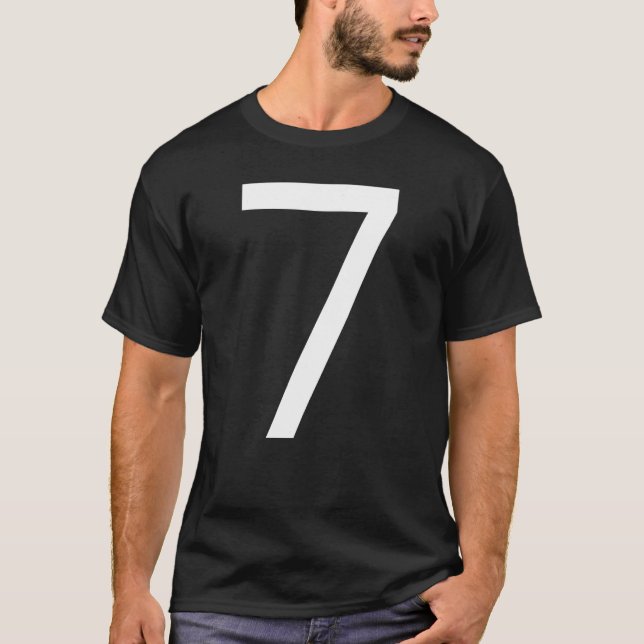 Camiseta B Día Número 7 Monograma Poppins Fuente Alfa inici (Anverso)