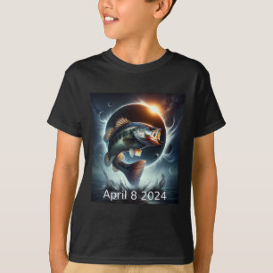 Camiseta B Eclipse solar de pescado 8 de abril de 2024
