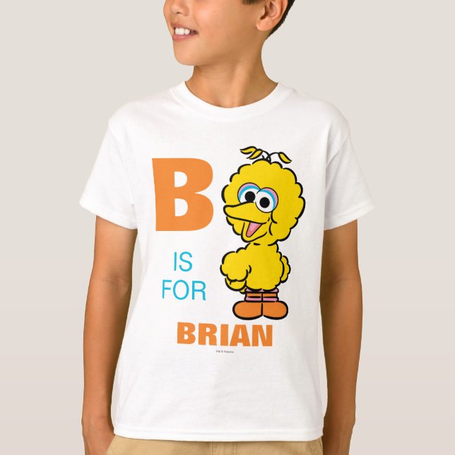 Camiseta B es para Big Bird | Añadir su nombre (Anverso)