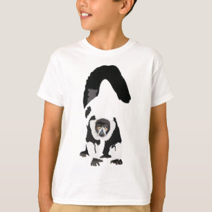 Camiseta B es para Black and White Ruff Lemur