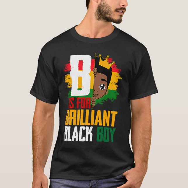 Camiseta B Es Para Brillante Niño Negro BLM Orgullo Afro Áf (Anverso)