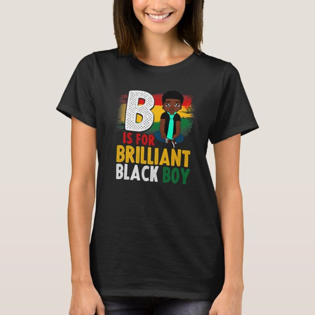Camiseta B Es Para Brillante Niño Negro Historia Mes A (Anverso)