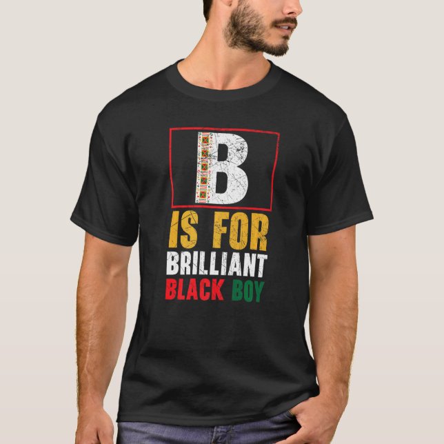 Camiseta B Es Para Brillante Niño Negro Mes De Historia Neg (Anverso)