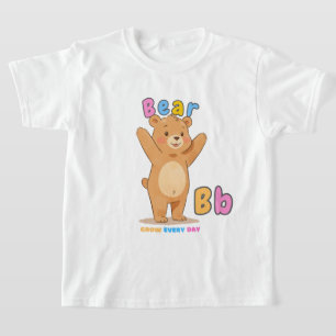 Camiseta "B es para el oso" Tee de alfabeto - Crecer cada d