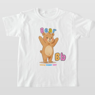Camiseta "B es para el oso" Tee de alfabeto - Crecer cada d