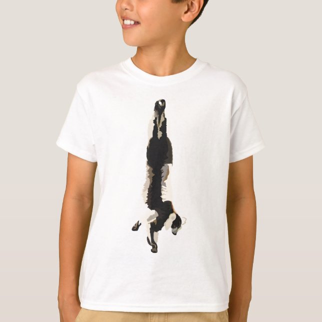 Camiseta B es para Lemur de Cinturón Blanco y Negro (Anverso)