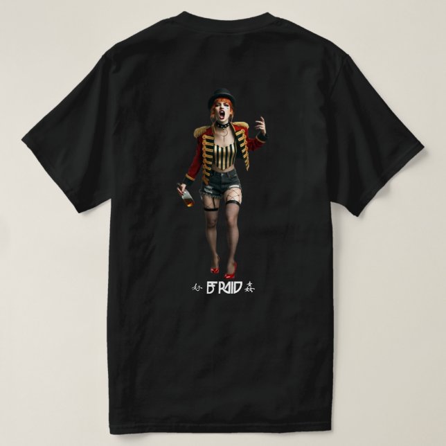 Camiseta B.F. Raid Mass And Cass Greatest Show In Town  (Reverso del diseño)