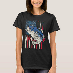 Camiseta B Fish Us Bandera Americana Patriótica Pesca Pesca