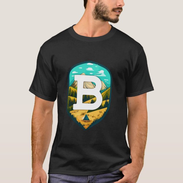 Camiseta B Letra Big Mountain Camping Long Sleeve T Shirt (Anverso)