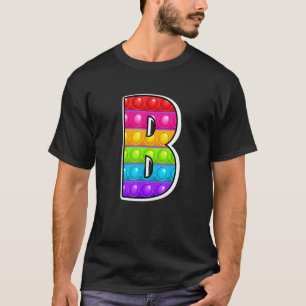 Camiseta B Letra mayúscula Cutest B Alfabeto Funny Poppin K