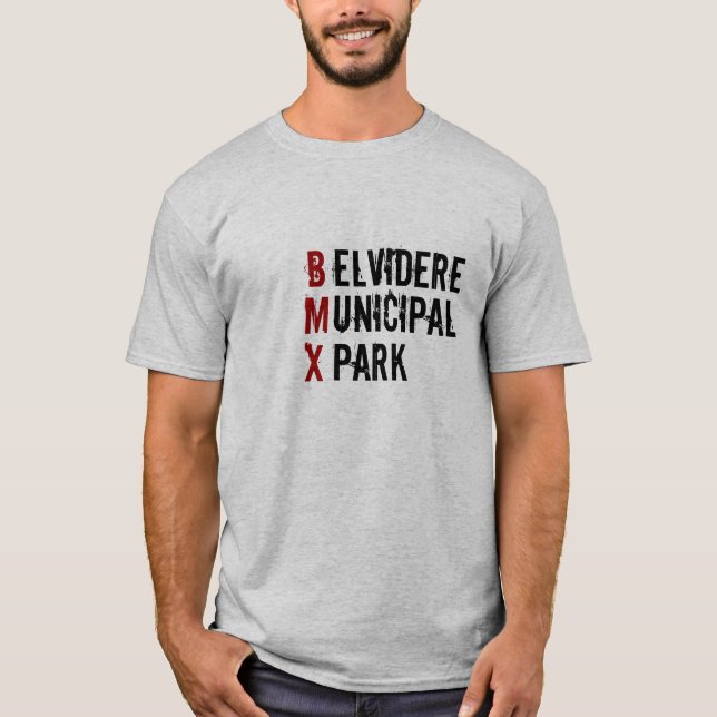 Camiseta B, M, X, elvidere, unicipal, parque (Anverso)