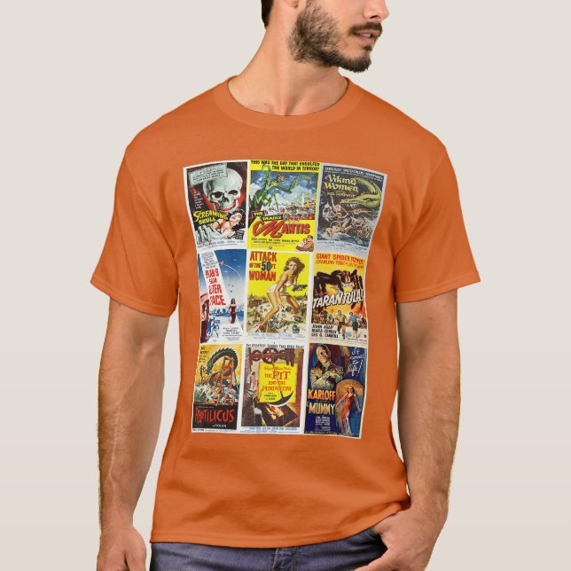 Camiseta B Movie Poster Collection Classic SciFi Horror Mon (Anverso)