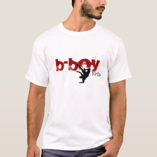 Camiseta b-muchacho para la vida (rojo, negro)