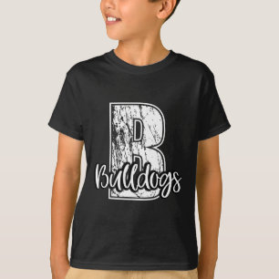 Camiseta B Para Bulldoges Escolar Deportivo Equipo Espíritu