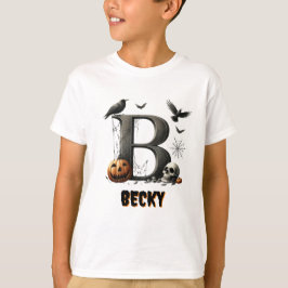 Camiseta B Truco inicial o trato de Halloween