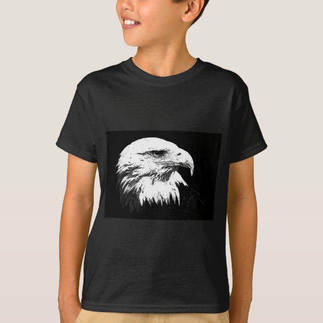 Camiseta B&W American Bald Eagle (Anverso)