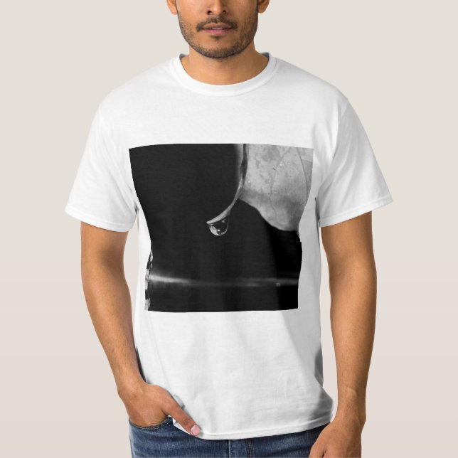 Camiseta B&W: Caída de lluvia (Anverso)