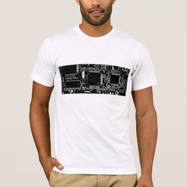 Camiseta B&W de circuito blanco (Anverso)
