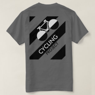 Camiseta b&w proyecto de ciclismo gráfico moderno