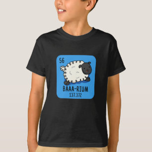 Camiseta Ba-rium Funny Sheep Chemistry Pun Dark BG