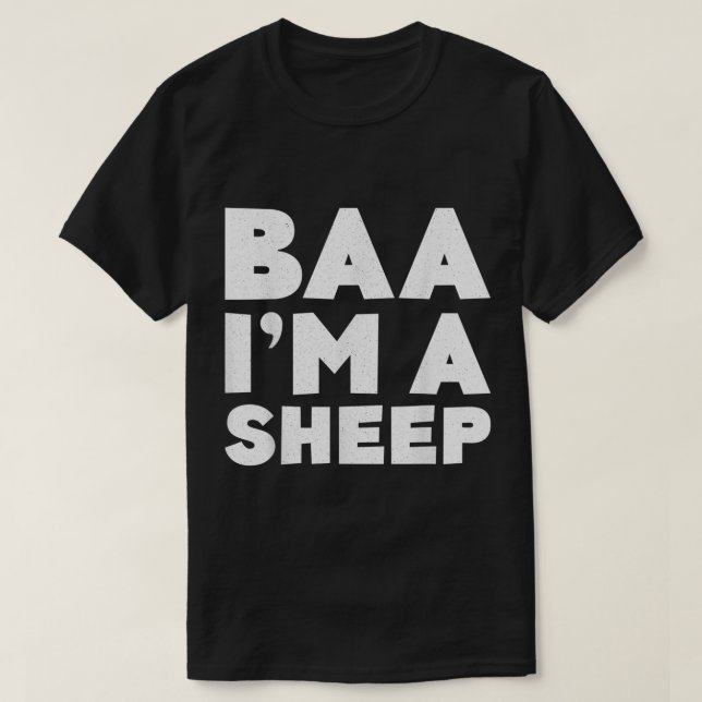 Camiseta Baa I’m a Sheep Funny Text Design (Diseño del anverso)