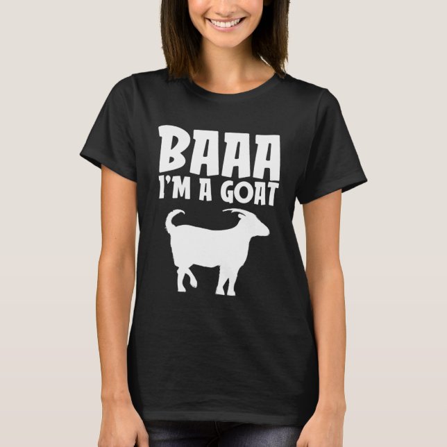 Camiseta Baa Im A Goat Lazy Halloween Vestidor (Anverso)