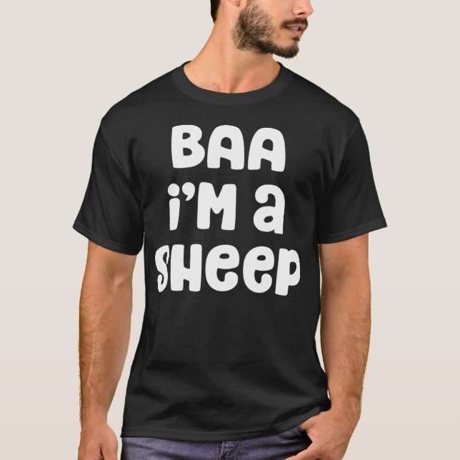 Camiseta Baa Im A Sheep Costume Halloween Lazy Easy Christi (Anverso)