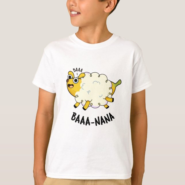 Camiseta Baa-nana Chiste de Oveja y Plátano Pun (Anverso)