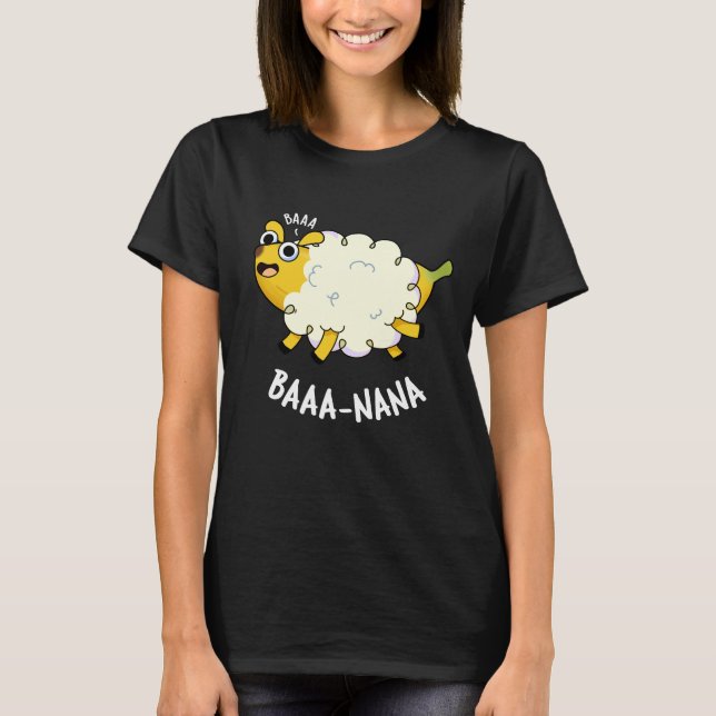Camiseta Baa-nana Funny Banana Pun Dark BG (Anverso)