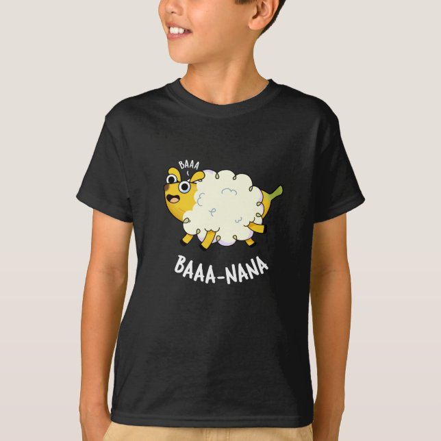 Camiseta Baa-nana Funny Banana Pun Dark BG (Anverso)