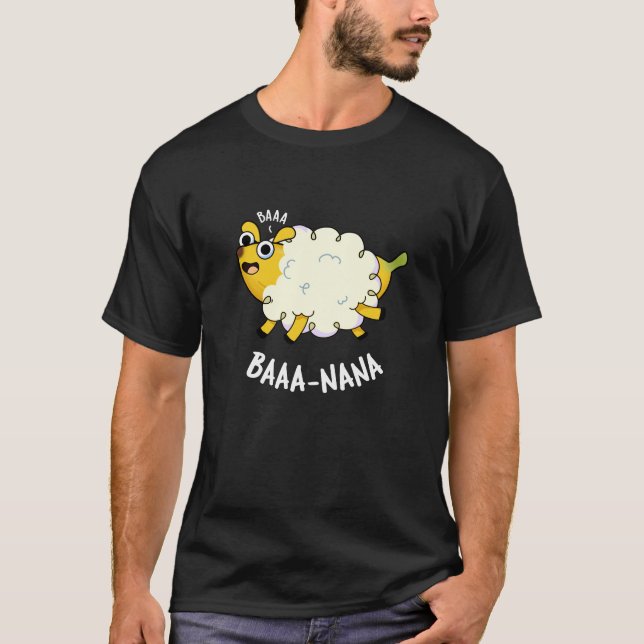 Camiseta Baa-nana Funny Banana Pun Dark BG (Anverso)
