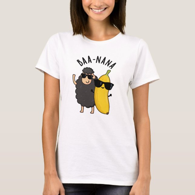 Camiseta Baa-nana Funny Banana Puns (Anverso)