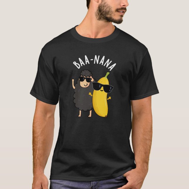 Camiseta Baa-nana Funny Banana Puns Dark BG (Anverso)