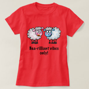 Camiseta Baa-rilliant - Pareja de ovejas de dibujos animado