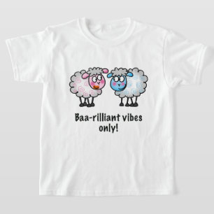Camiseta Baa-rilliant - Pareja de ovejas de dibujos animado