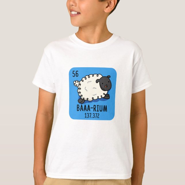 Camiseta Baa-rium Funny Sheep Chemistry Pun (Anverso)