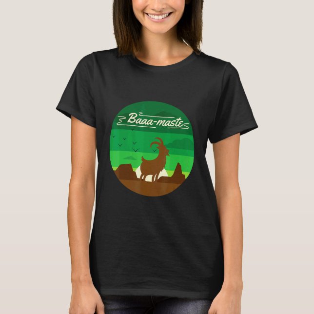 Camiseta Baaa Maste Cabra Yoga  Namaste (Anverso)