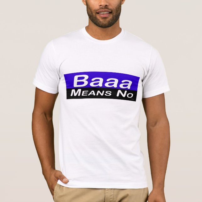 Camiseta Baaa significa ningún (Anverso)