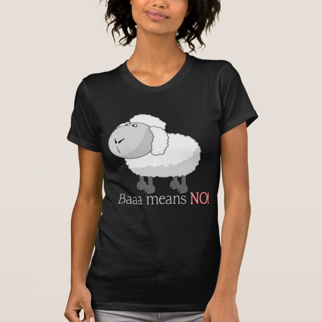 Camiseta ¡Baaa significa NO! (Anverso)