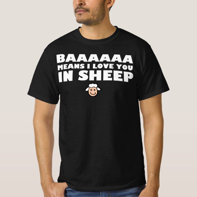Camiseta Baaa Significa Que Te Amo En Oveja - Graciosa Cami (Anverso)