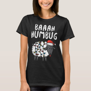 Camiseta Baaah Humbug Sheep Xmas enciende divertida anti-Na