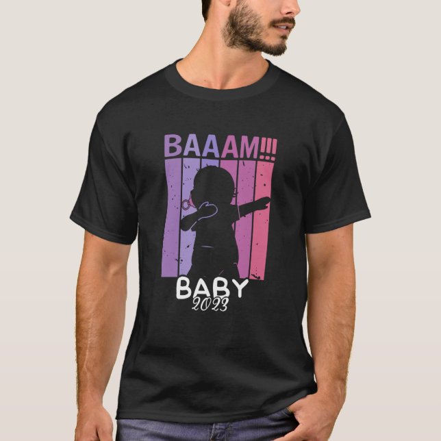 Camiseta Baam Girl Baby 2023 Dab Pregnancy Expectant Mother (Anverso)