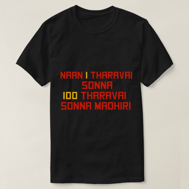 CAMISETA BAASHA RAJINIKANTH (Diseño del anverso)