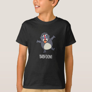 Camiseta Bab-foon Funny Baffoon Baboon Pun Dark BG