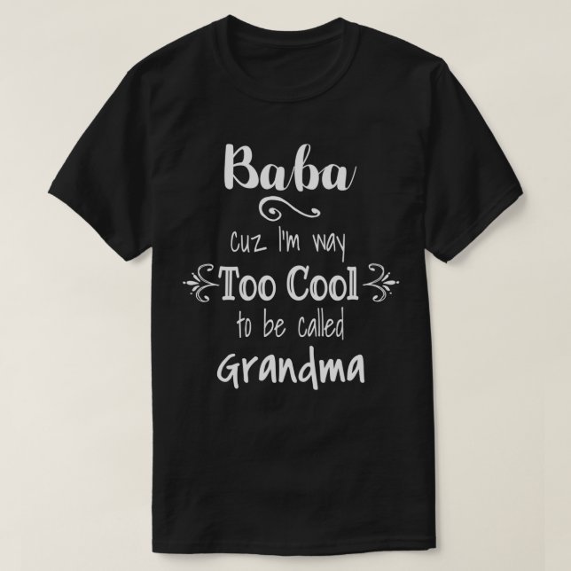 Camiseta Baba a Guay para llamarla abuela polaca serbia (Diseño del anverso)