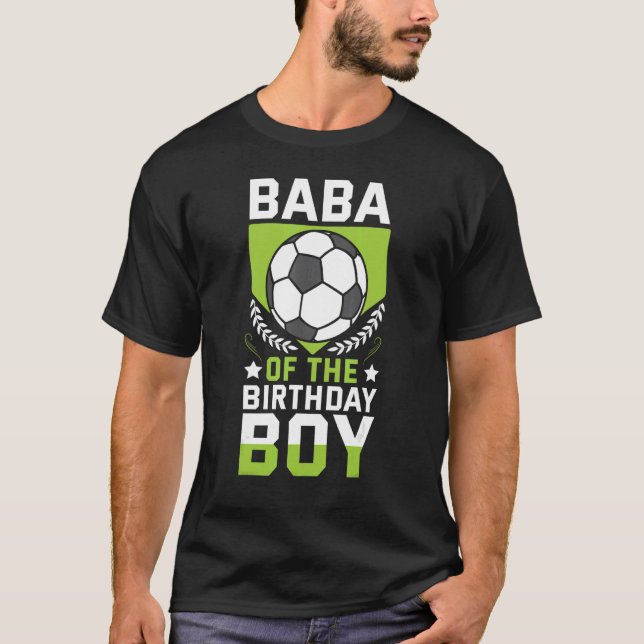 Camiseta Baba Del Equipo Bday Del Jugador De Fútbol De Birt (Anverso)