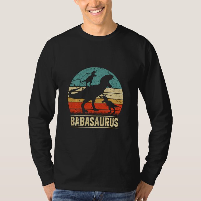 Camiseta Baba Dinosaur Rex Babasaurus 2 Niños Matchin Famil (Anverso)
