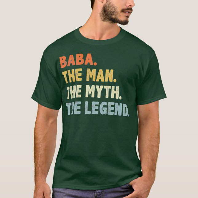 Camiseta Baba El hombre leyenda del mito regalo del día de  (Anverso)
