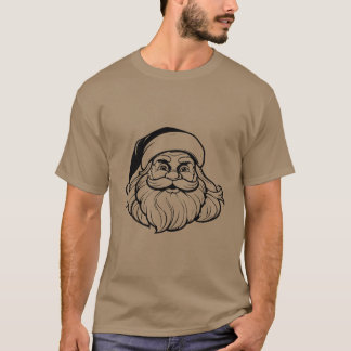 Camiseta Baba funny Santa face Christmas Hipster 