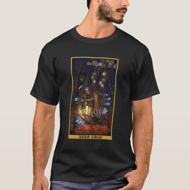 Camiseta Baba Yaga la carta de tarot ermitaño mitología esl (Anverso)